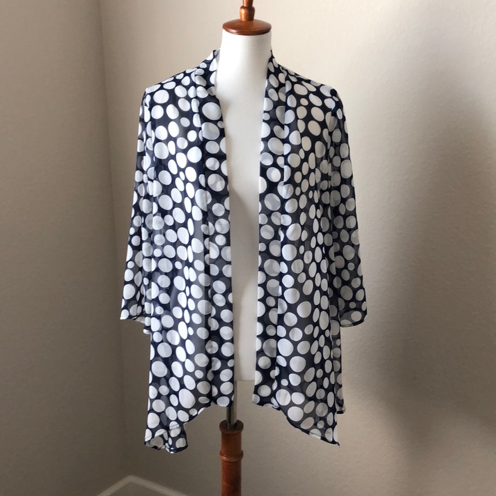 Polka dot tunic cardigan